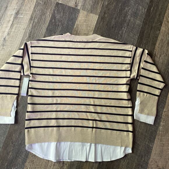 Chico’s striped pullover crew sweater - Picture 7 of 9